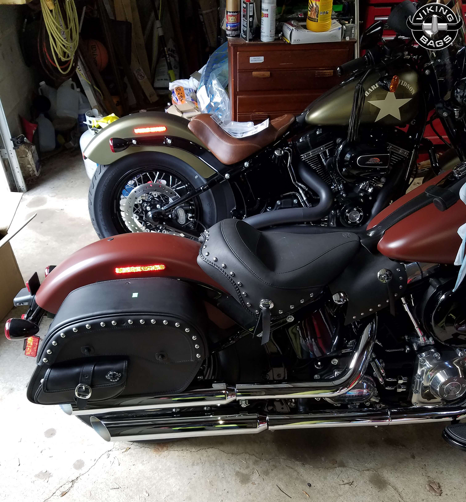 softail custom saddlebags