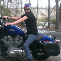 Harley-Davidson Sportster w/ Spear Studded Motorcycle Saddlebags