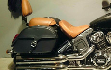 Mack's Indian Scout w/ Charger Single Strap Saddlebags