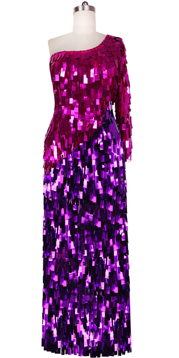 Long Dress | Handmade | Paillette Sequin Spangles | Fuchsia | Purple ...