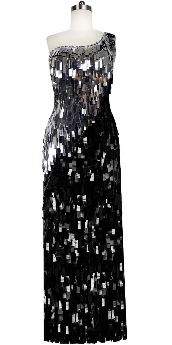 black and silver sequin