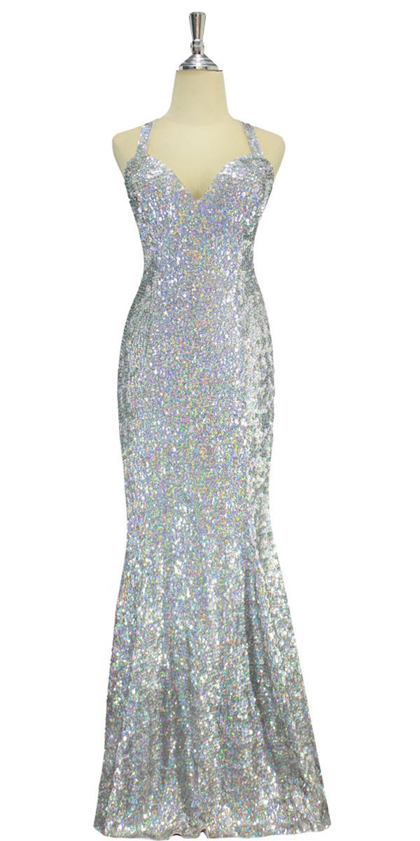 Long handmade sequin dress