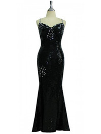 evening gown with flats