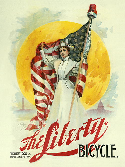 The Liberty Bicycle Vintage American Bicycle Poster