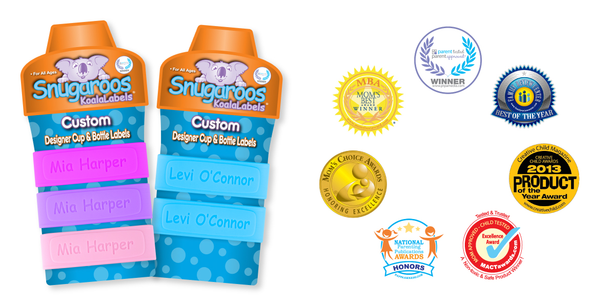 3D Baby Bottle Labels | Daycare Sippy Cup Labels | Personalized Bottle Bands | Personalized ...