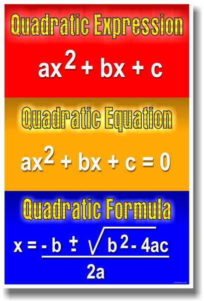 Quadratic Expression, Quadratic Equation, Quadratic Formula ...