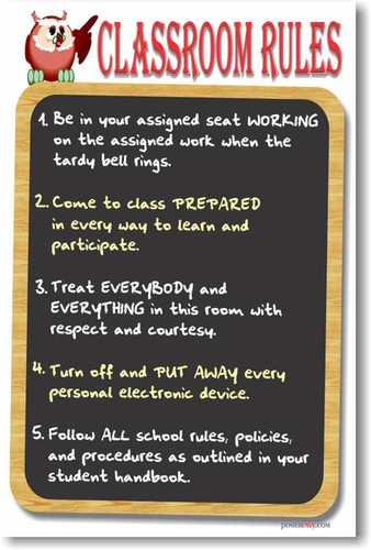 Classroom Rules 4 - Teacher Poster (cm420)