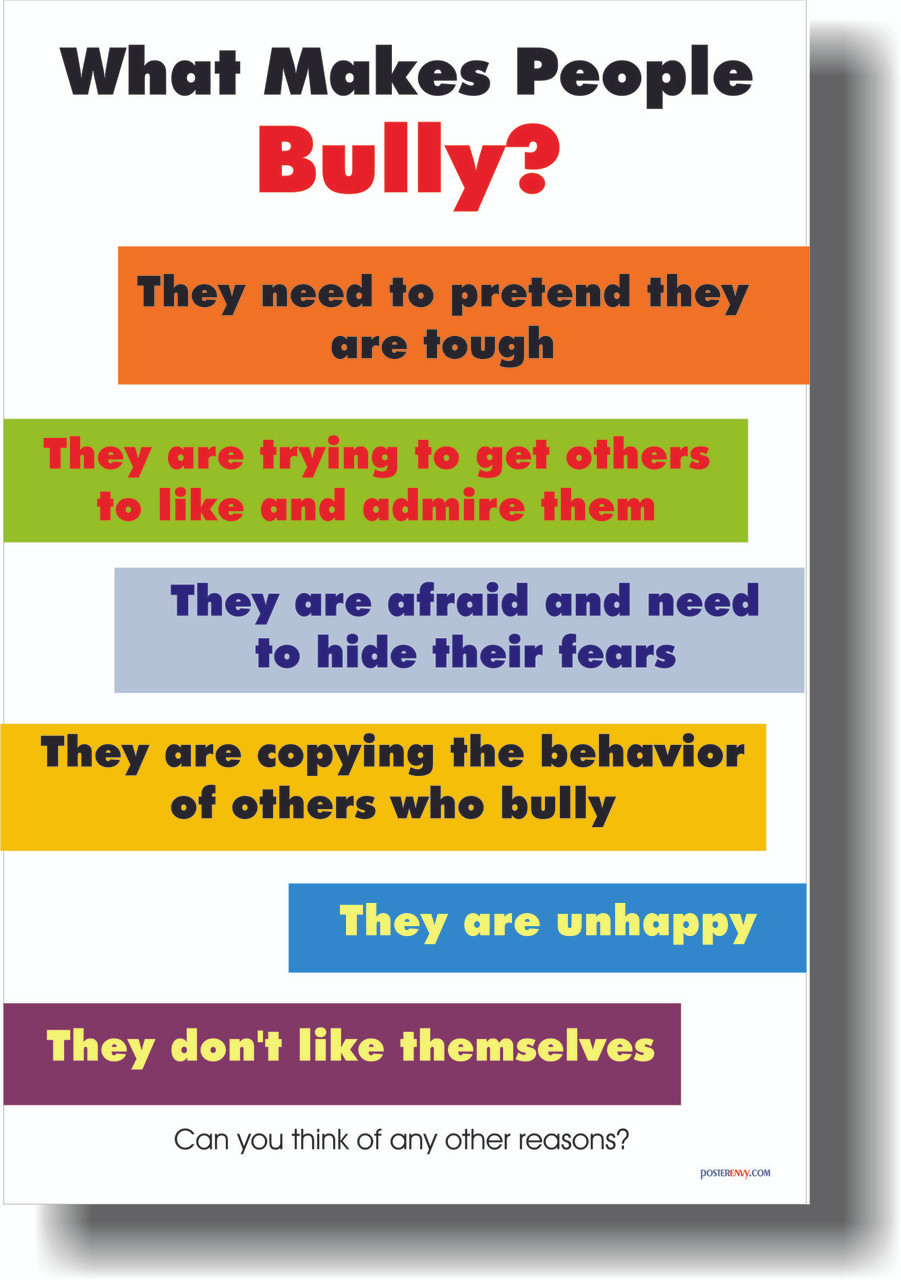PosterEnvy What Makes People Bully? Classroom Motivational Poster
