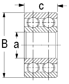 凛 KOYO JAPAN 5206 2RS CD3 ANGULAR CONTACT BALL BEARING 30x62x23.8mm