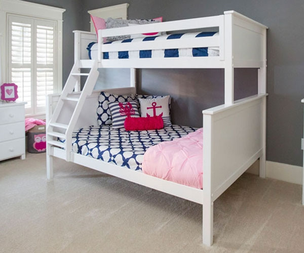Jackpot White Finish Twin Over Full Bunk Bed Kids Jackpot Twin Over Full Bunk Bed White Kids Furniture 710100tf