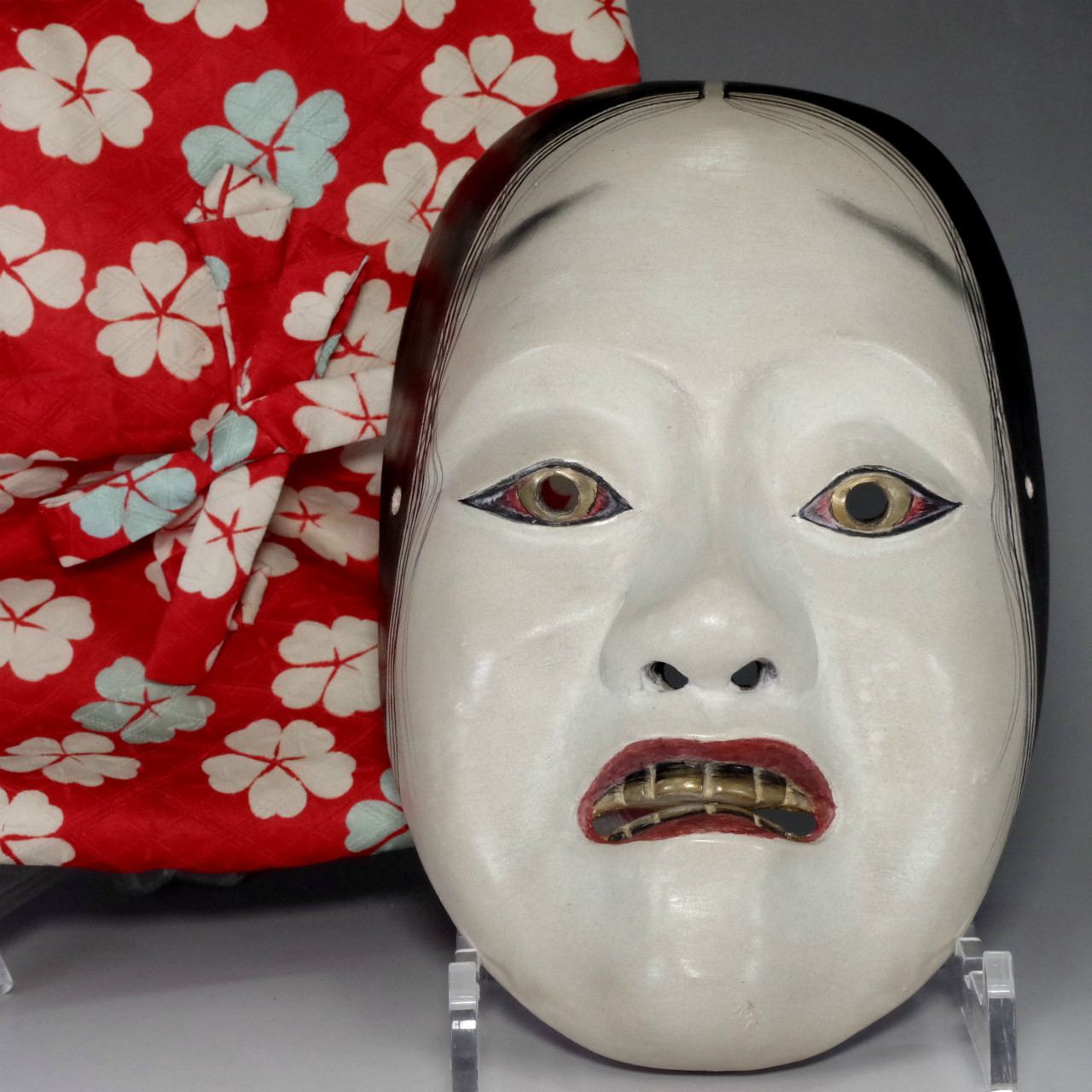 Noh men Deigan Vintage Japanese lacquered mask 2428 ChanoYu shop
