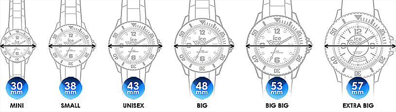 ice watch sizes size guide pocket watch size chart