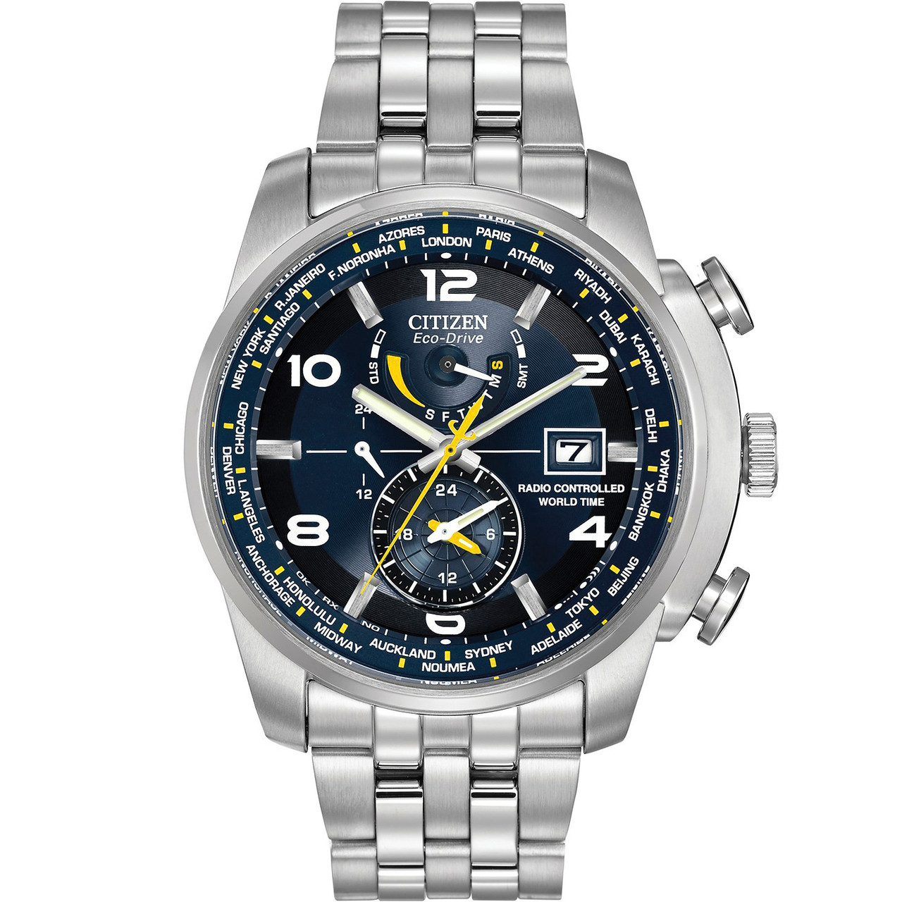 Citizen AT9010-52L Men's Eco-Drive Radio Controlled World ...