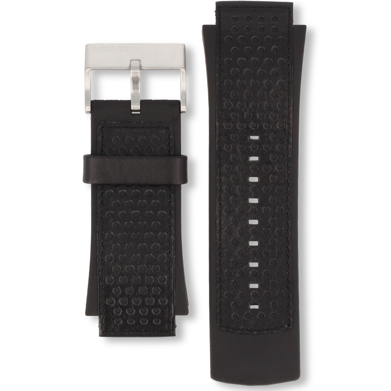 Diesel Watch Replacement Strap For DZ7023 Black Rubber With Free Screws. ◅ ZOOM | MORE PHOTOS ▻