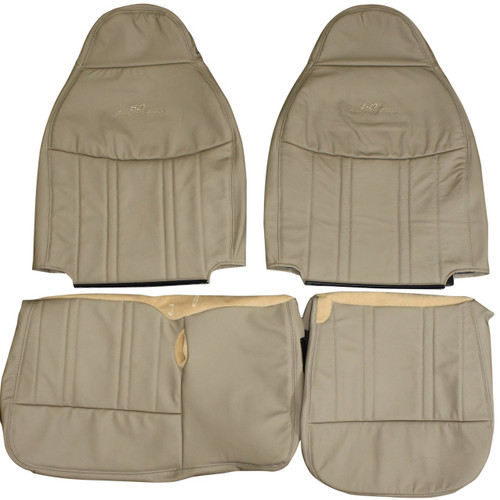 1997-1998 Ford F150 Lariat 60/40 Custom Real Leather Seat Covers (Front