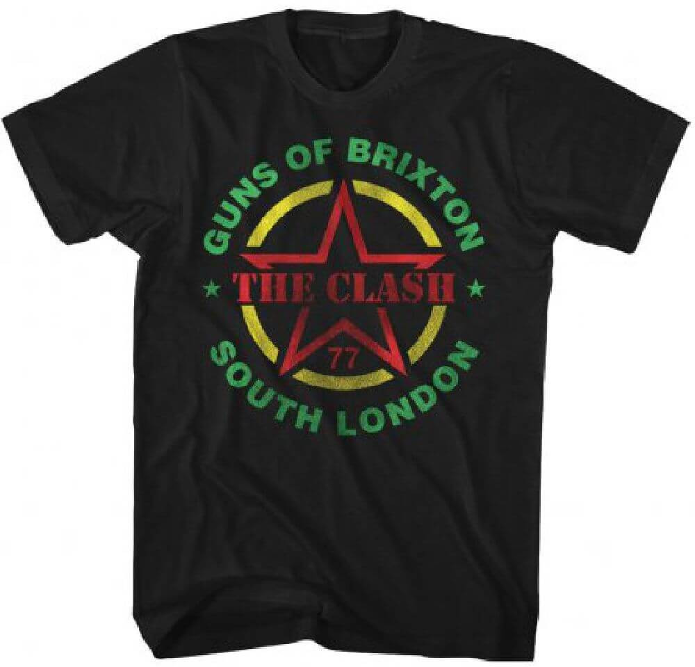 The Clash Guns of Brixton South London 1977 Show T-shirt The Clash Guns of Brixton South London 1977 Show T-shirt