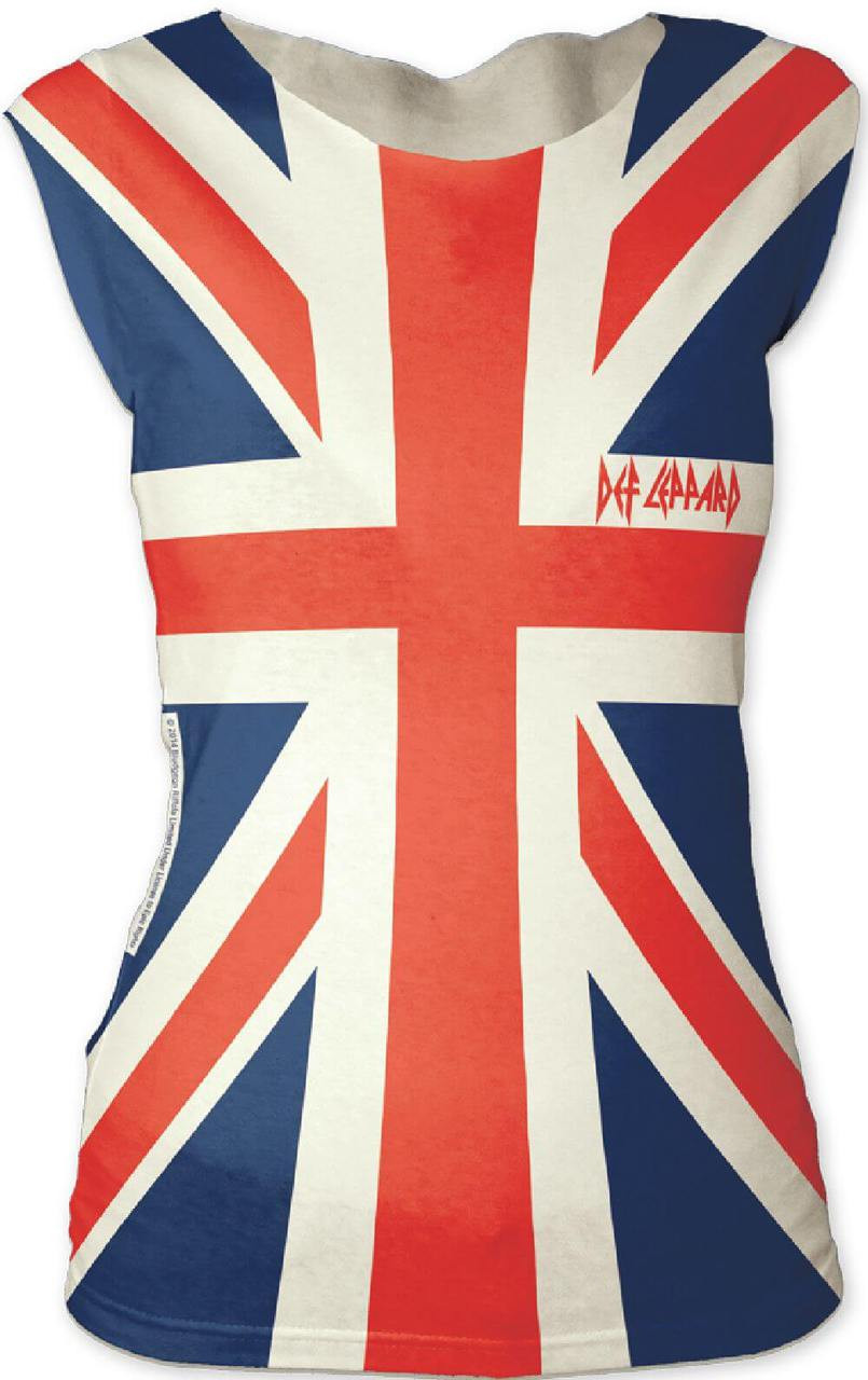 Def Leppard Union Jack British Flag Logo Women’s Sleeveless Shirt