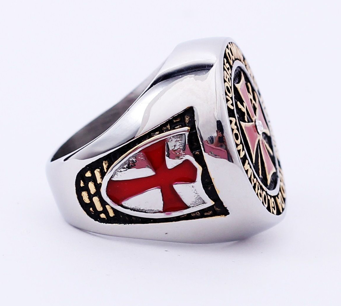 Masonic rings ebay. Steel Band Steel Knights of Templar Red Cross ...