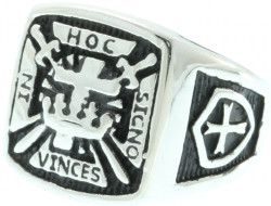 Masonic rings ebay In Hoc Signo Vinces Knights of Templar Freemason ...