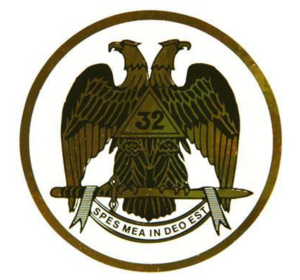 freemasons car window sticker decal scottish rite 32nd degree masonic car emblem with colorful