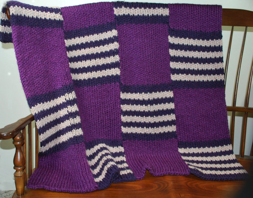 Bold Stripe Afghan - http://www.knittingboard.com/