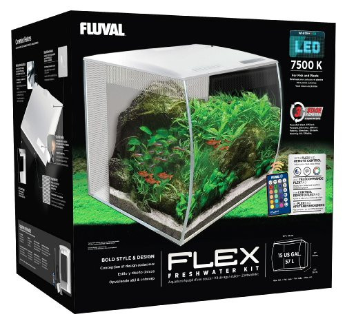 flex 57l 15 gallon aquarium kit white 16 x 15 x 15 fluval