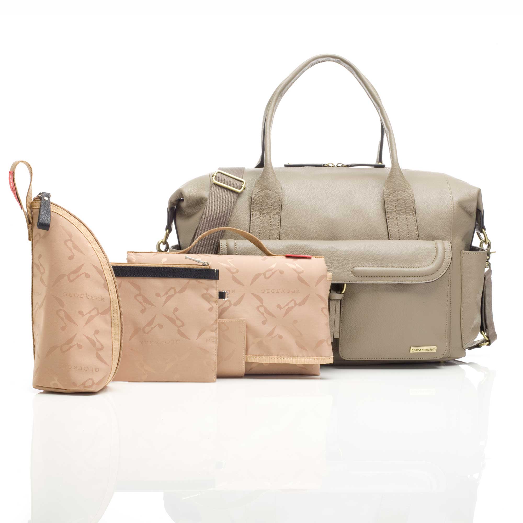 new storksak charlotte leather nappy bag baby diaper ladies