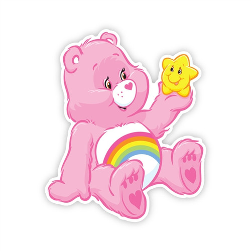 pink and blue care bear