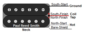 Paul Reed Smith 3 Wire Neck Humbucker Color Codes