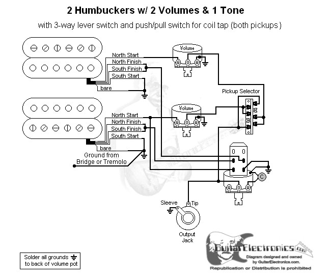 Guitarelectronicscom Guitar Wiring Diagram 2 Humbuckers 5way Lever