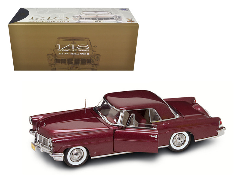 1956 lincoln continental mark 2 burgundy 1/18 diecast m