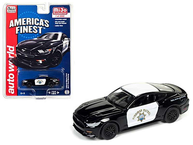 2017 Ford Mustang GT \America\'s Finest\" CHP California Highway Patrol Limited Edition to 3600pcs 1/64 Diecast Model Car by Autoworld""" 2017 Ford Mustang GT \America\'s Finest\" CHP California Highway Patrol Limited Edition to 3600pcs 1/64 Diecast Model Car by Autoworld"""