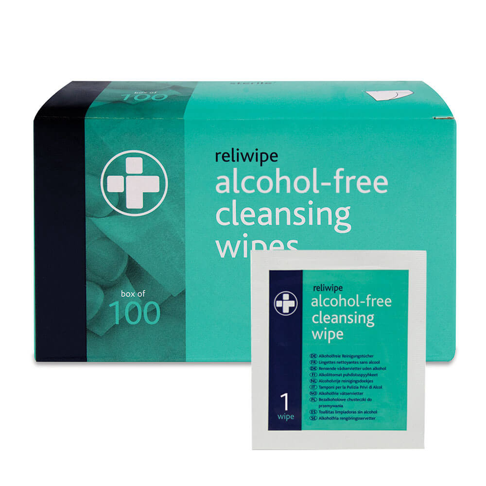 Antiseptic Wipes Alcohol Free 100/pk Four Square Healthcare Ltd
