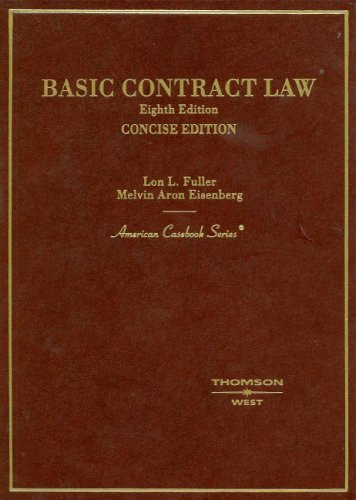 Basic Contract Law Concise Lon L Fuller