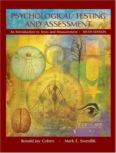 cohen psychological testing and assessment pdf