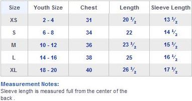 Gildan Childrens Size Chart