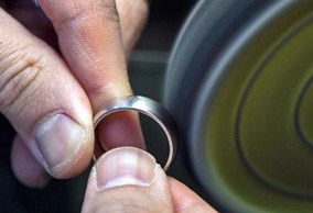 Polished wedding band