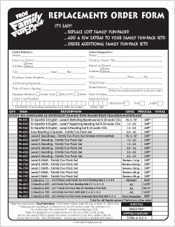 FFP Replacements Order Form