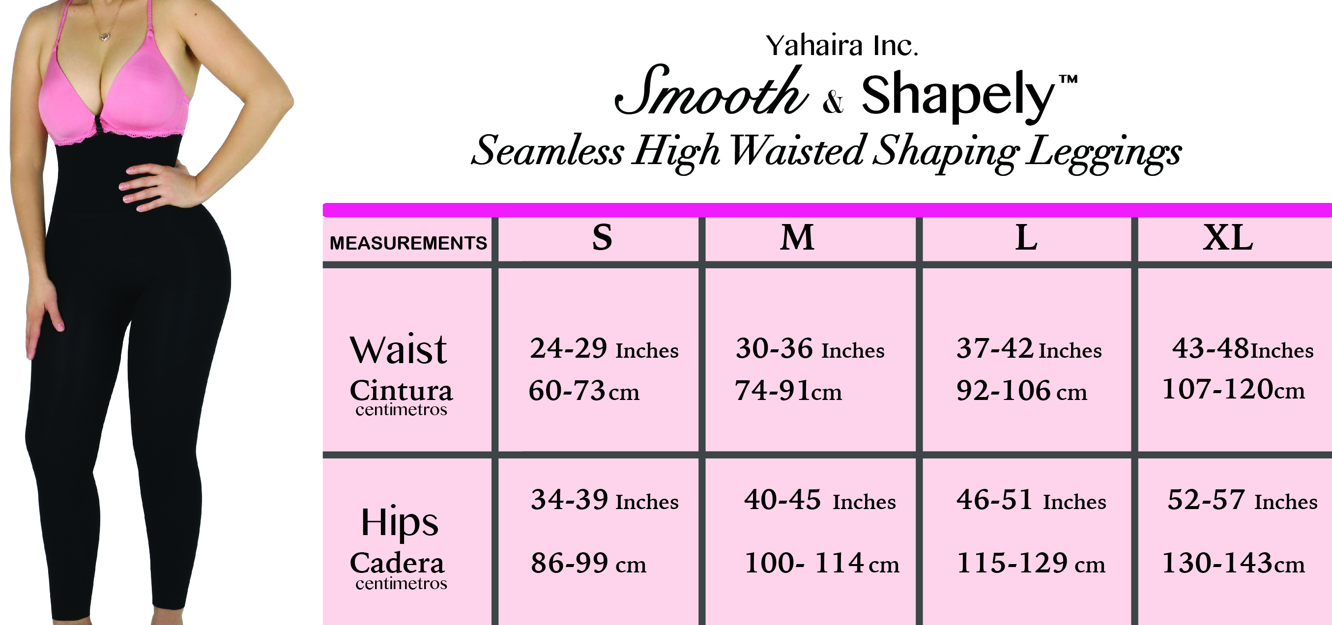 Women's Leggings (Asian Sizing) Size Chart.