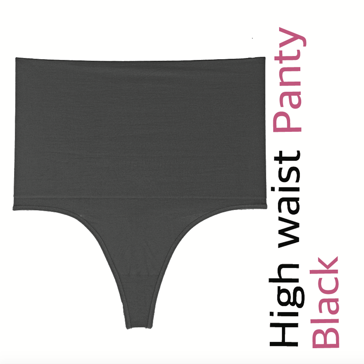 HighWaisted Thong Panty Shaper BLACK YAHAIRA INC