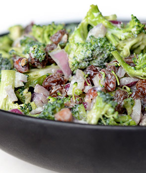 Vegan Broccoli Salad from Deryn Macey's Running on Real Food.