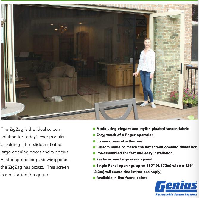 Zigzag Doors & Genius Retractable Screen Door Installation Video Screen