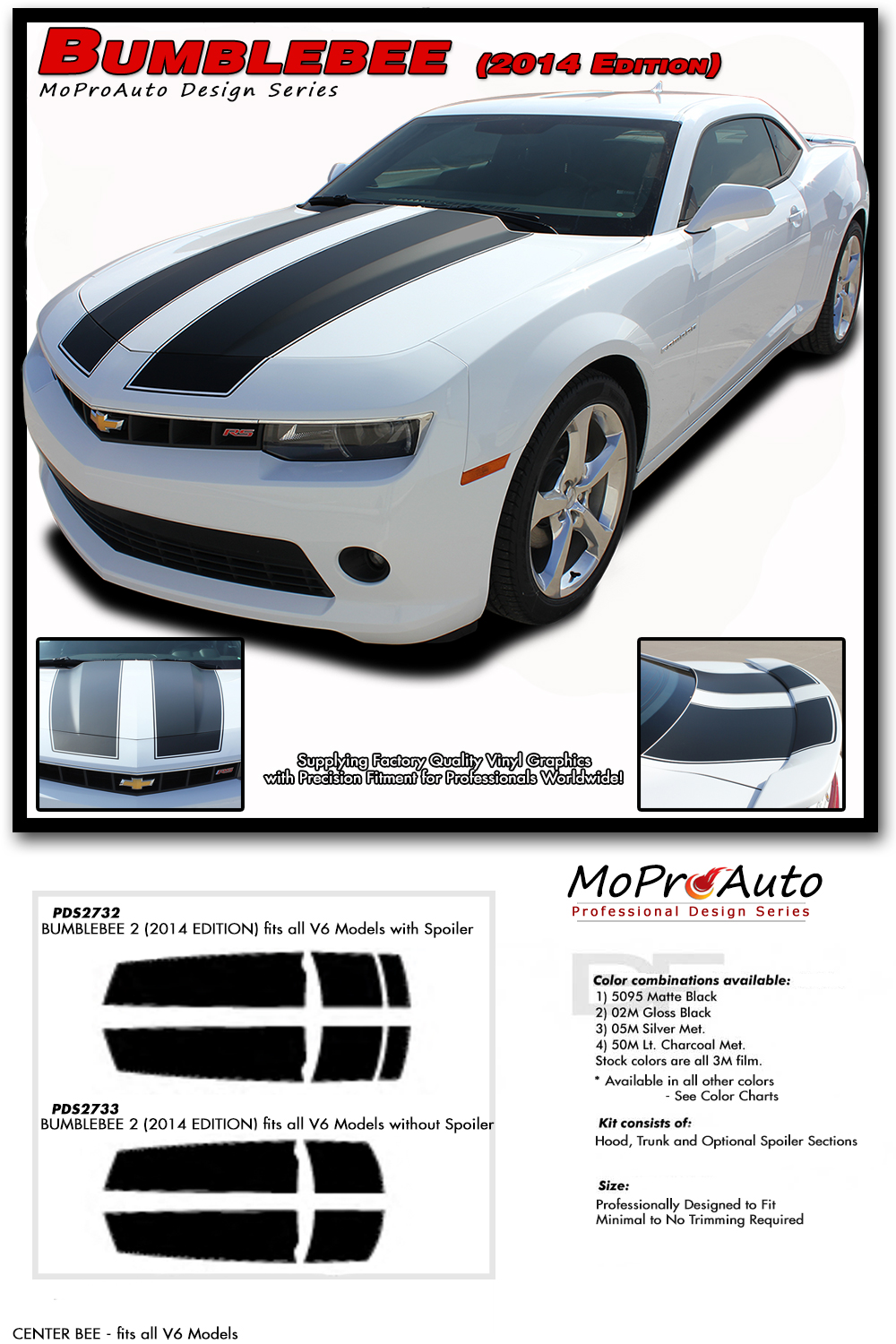 Chevy Camaro BUMBLEBEE 2014 EDITION Vinyl Graphics, Stripes and Decals Set