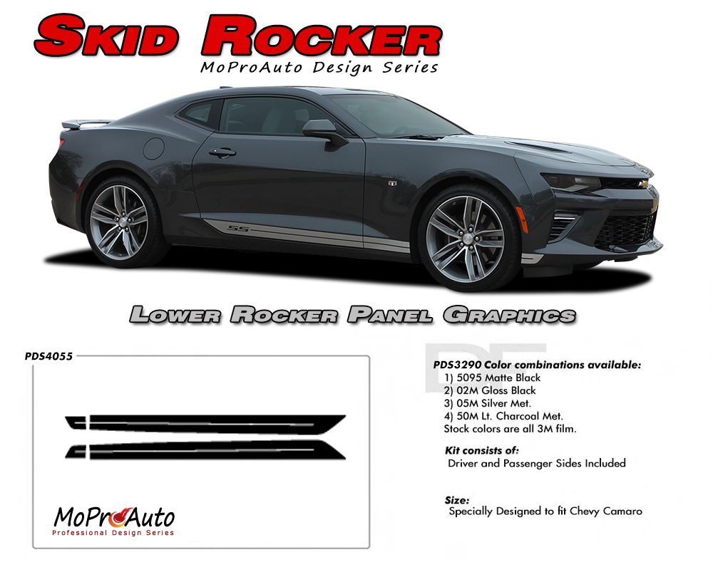 2019 2020 2021 2022 2023 2024 Chevy SS RS Camaro SKID ROCKERS Vinyl Graphics Kits, Decals, Stripes