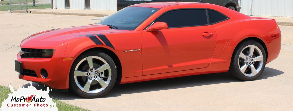 2014-2015 Double Bar Hash Marks Chevy Camaro Vinyl Graphics Kits, Decals, Stripes by MoProAuto