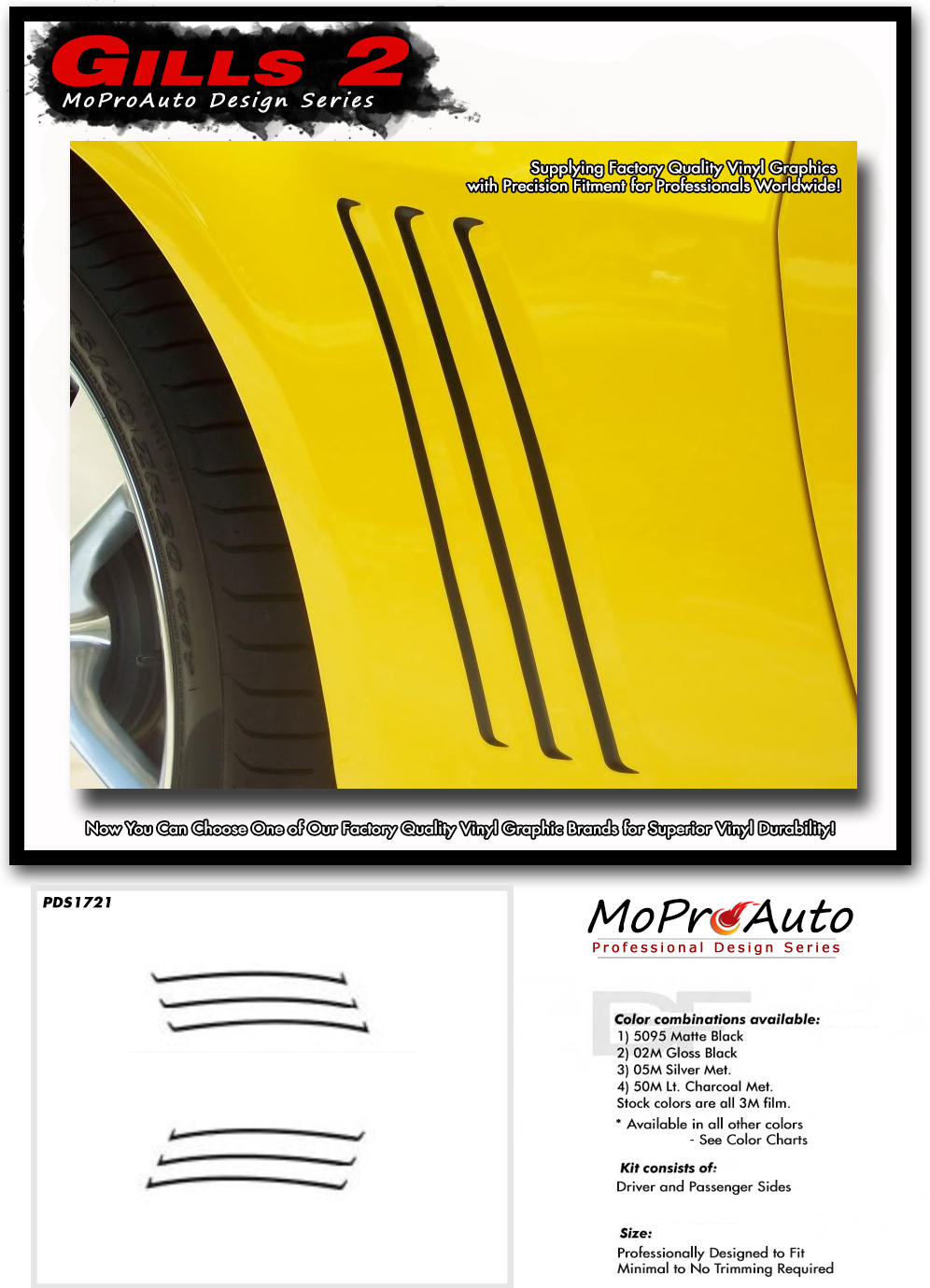 Chevy Camaro GILL STRIPES Vinyl Graphics, Stripes and Decals Set
