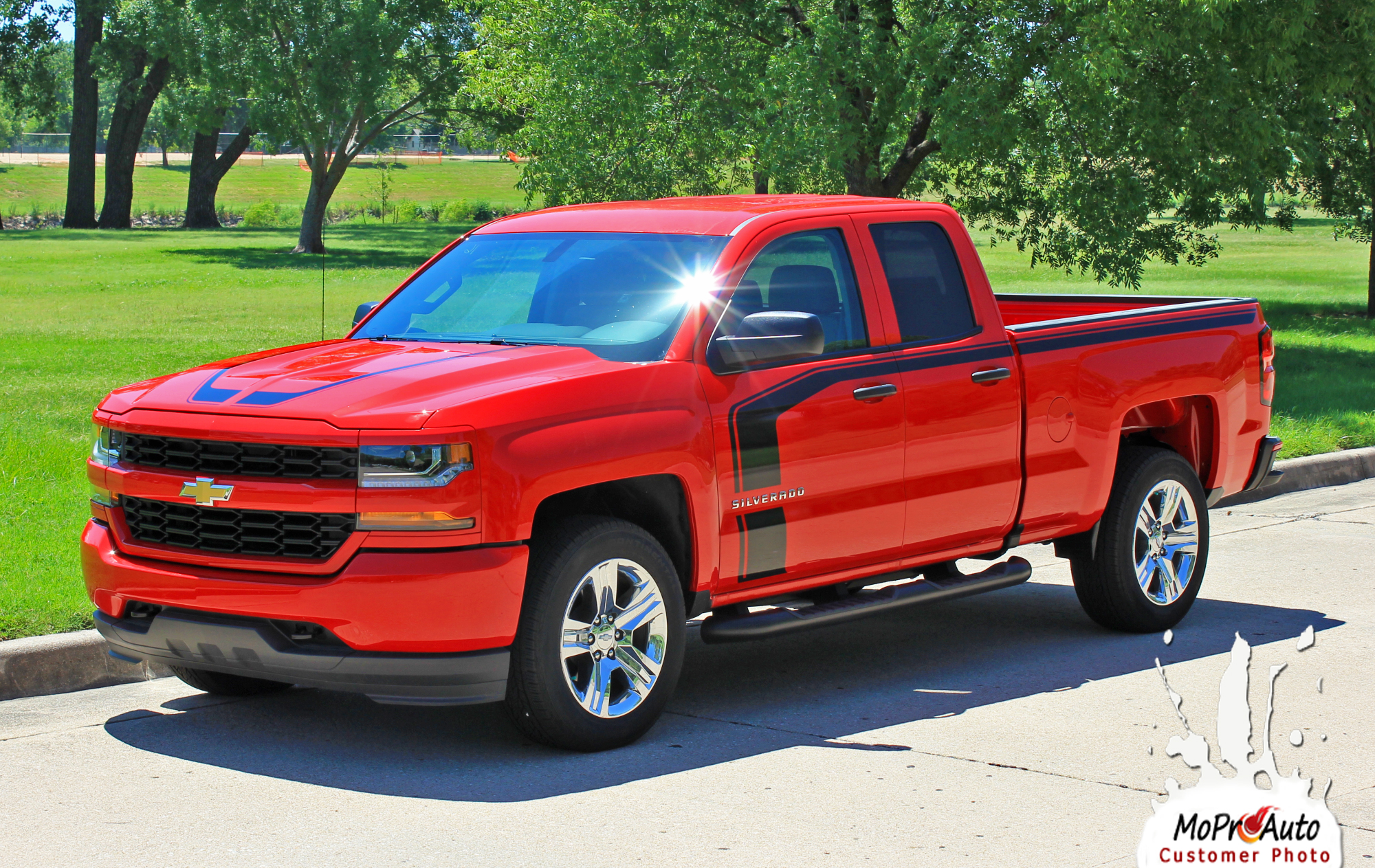FLOW Special Edition Rally Style 2016 2017 2018 Chevy Silverado - MoProAuto Pro Design Series Vinyl Graphics, Stripes and Decals Kit