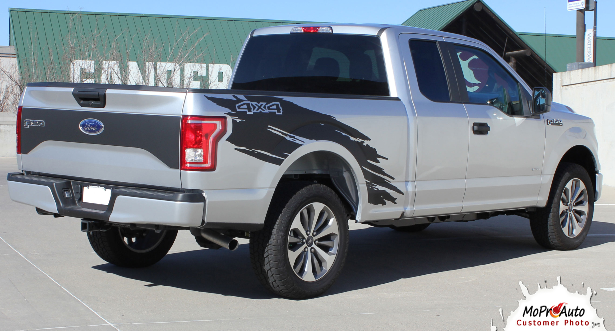 TORN MUDSLINGER Truck Bed Ford F-Series F-150 2015, 2016, 2017, 2018, 2019, 2020 Appearance Package Vinyl Graphics and Decals Kit - Customer Photo