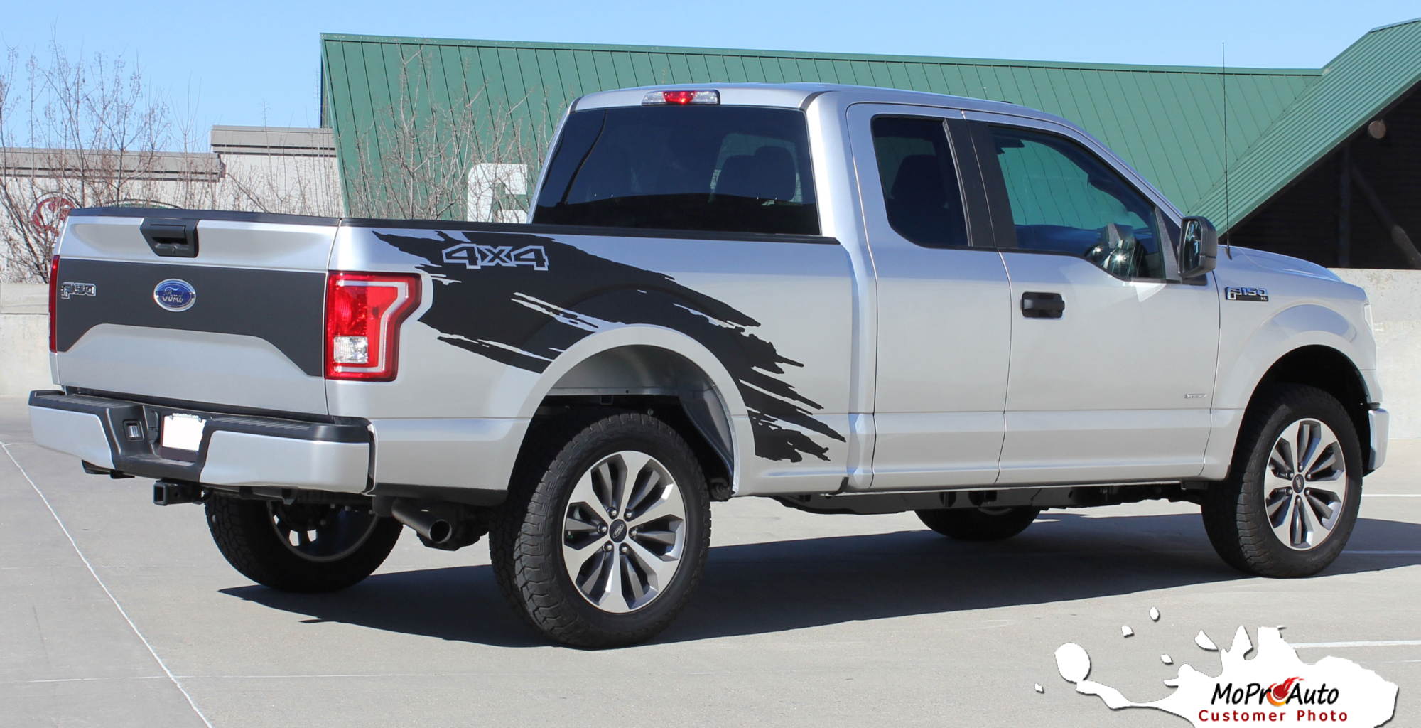 TORN MUDSLINGER Truck Bed Ford F-Series F-150 2015, 2016, 2017, 2018, 2019, 2020 Appearance Package Vinyl Graphics and Decals Kit - Customer Photo