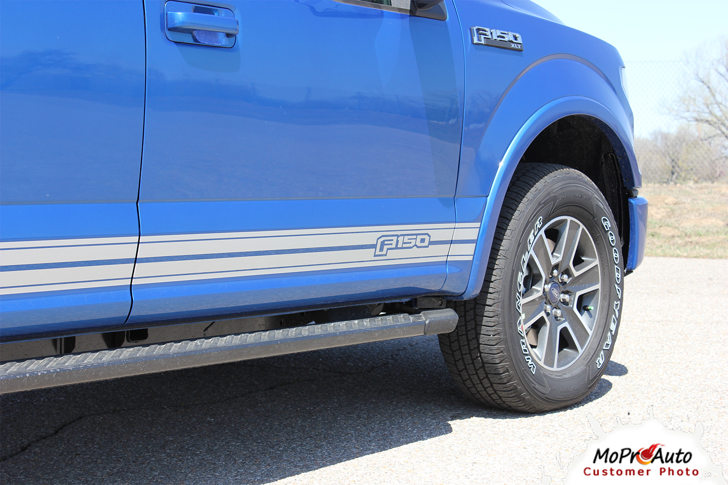 2015, 2016, 2017, 2018, 2019, 2020 Ford  F-150 ROCKER TWO Vinyl Graphics and Decals Kit - MoProAuto Pro Design Series